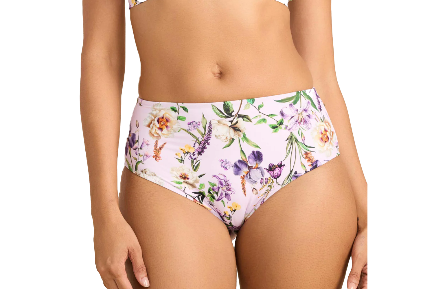 Hanky Panky Swim High Rise Bottom Fawning Flora Purple