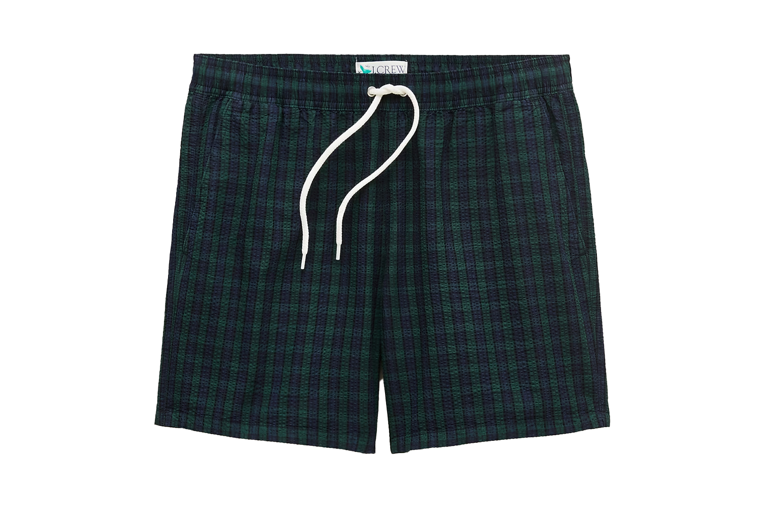 J.Crew 6″ Swim Trunk in Plaid Seersucker