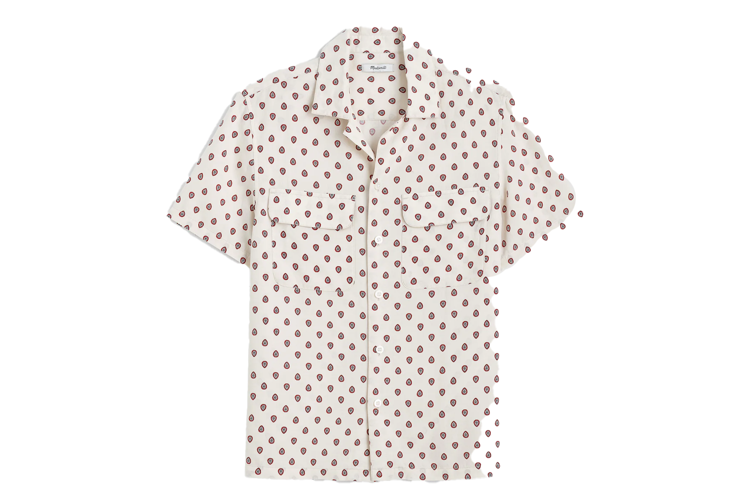 Madewell Short-Sleeve Camp Shirt in Archive Linen Blend
