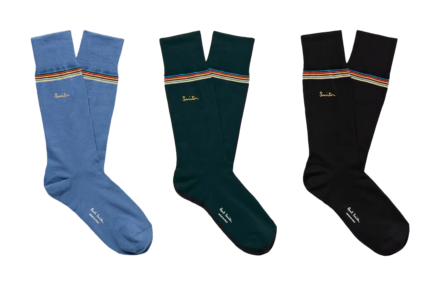 Paul Smith Three-Pack Striped Cotton-Blend Socks
