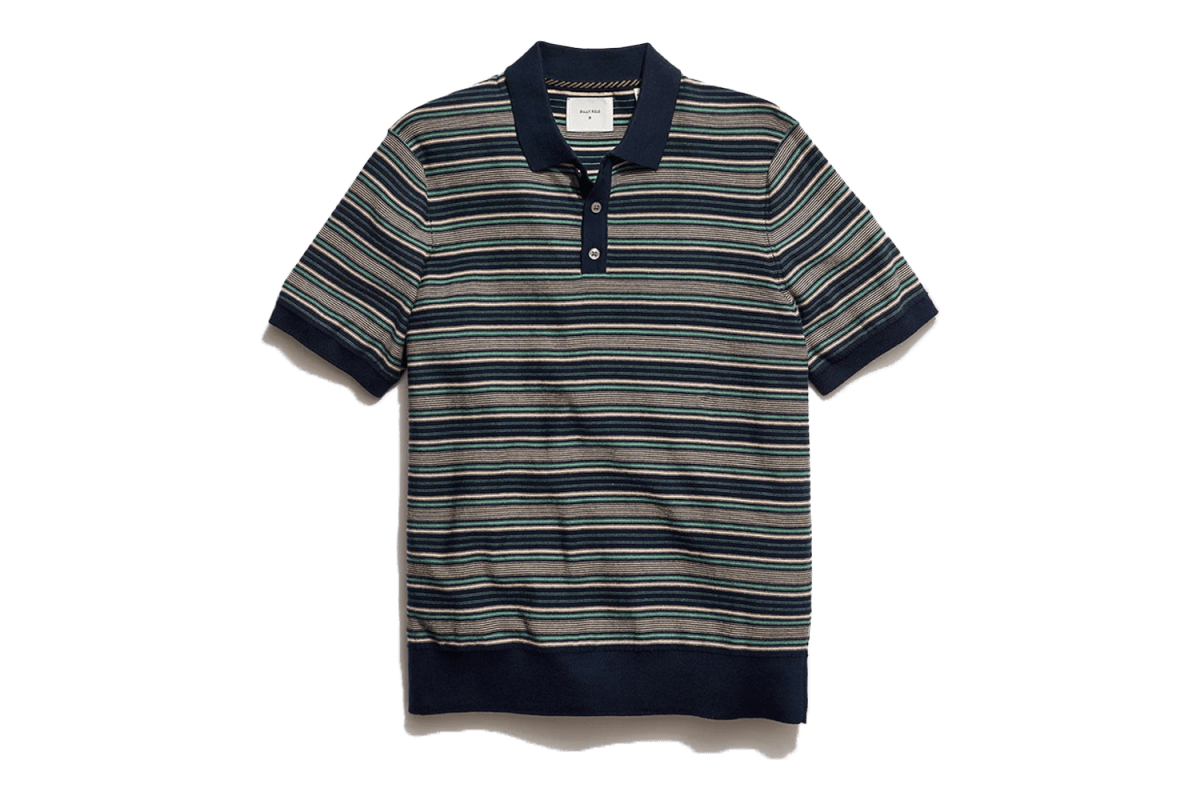 Billy Reid Vintage Stripe Sweater Polo