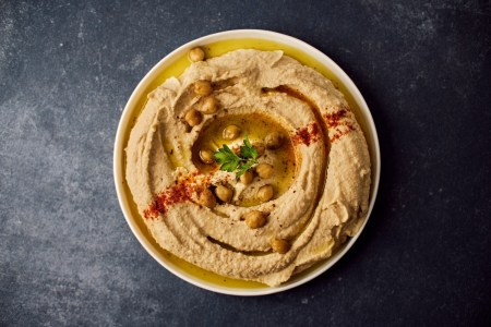 A bowl of hummus