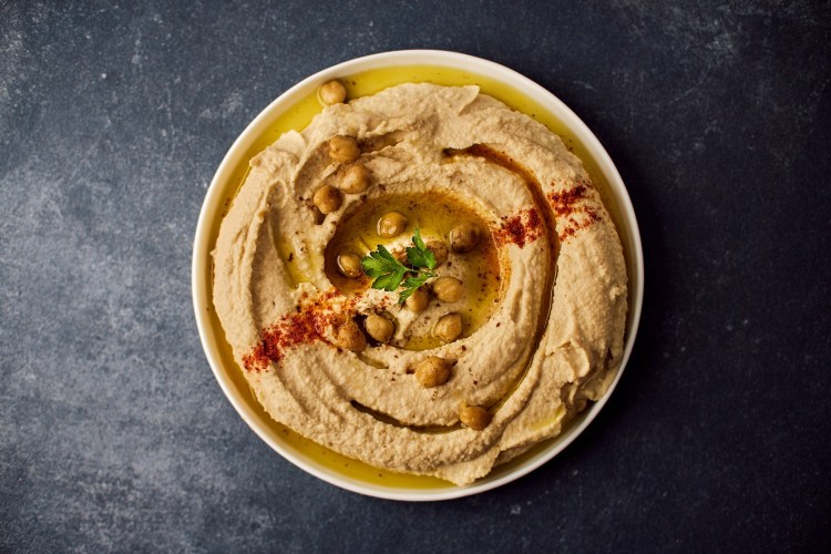 A bowl of hummus