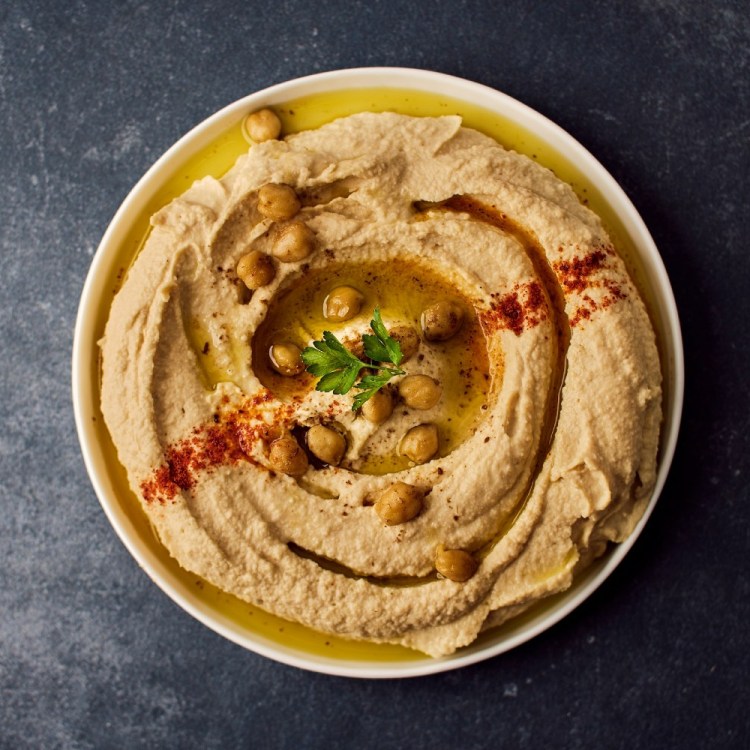 A bowl of hummus