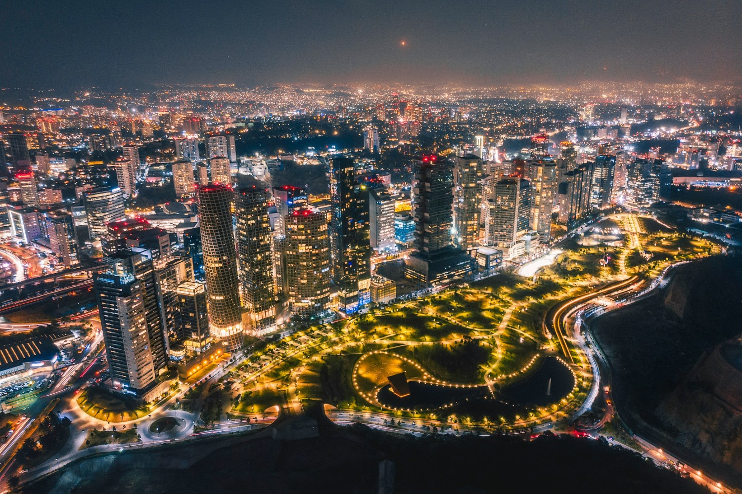 Mexico City at night