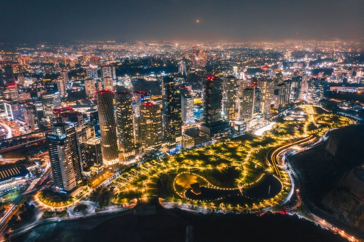 Mexico City at night
