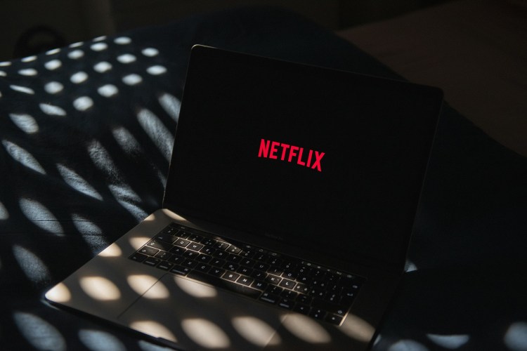 Netflix logo on laptop