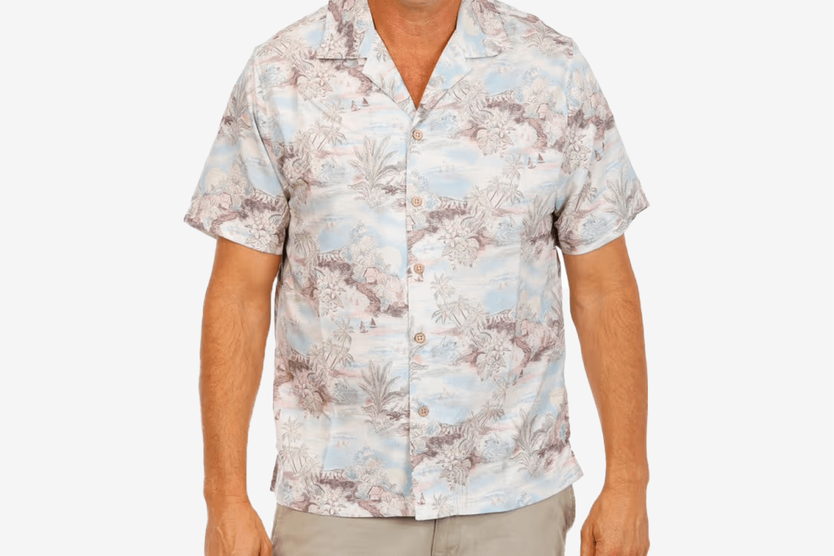 Caribbean Joe Men’s Coastal Short Sleeve Island Button Down