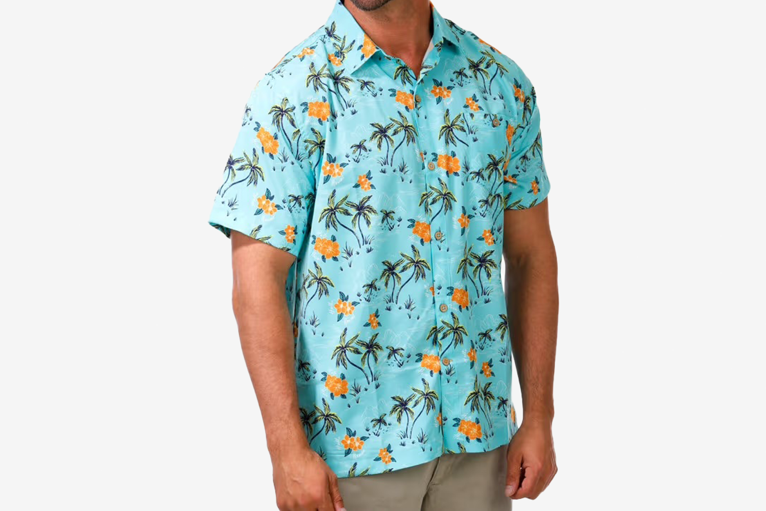 Caribbean Joe Men’s Tropical Button Down Shirt