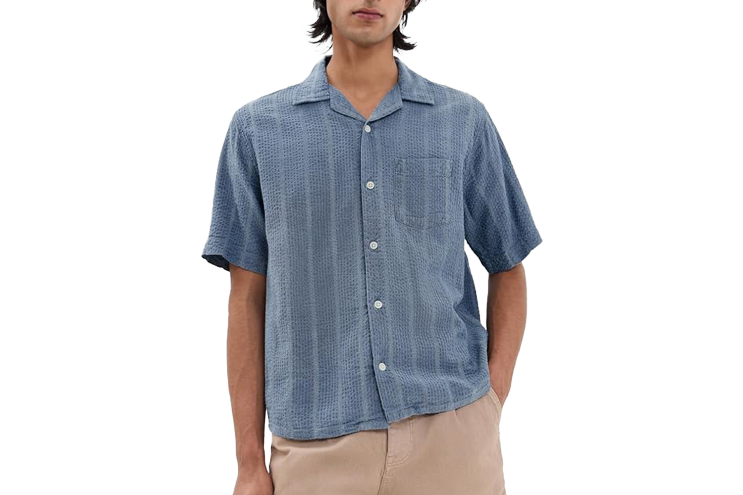 Corridor Striped Seersucker Short Sleeve Shirt