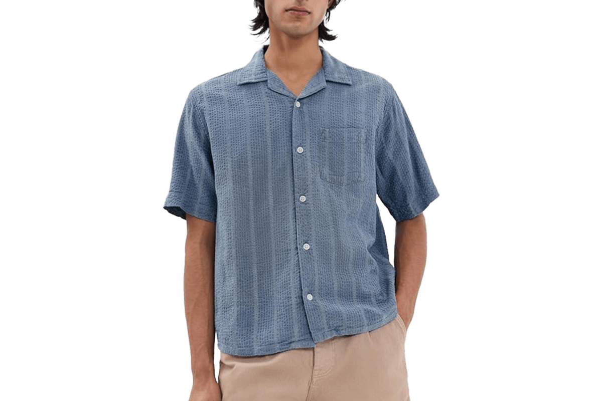 Corridor Striped Seersucker Short Sleeve Shirt