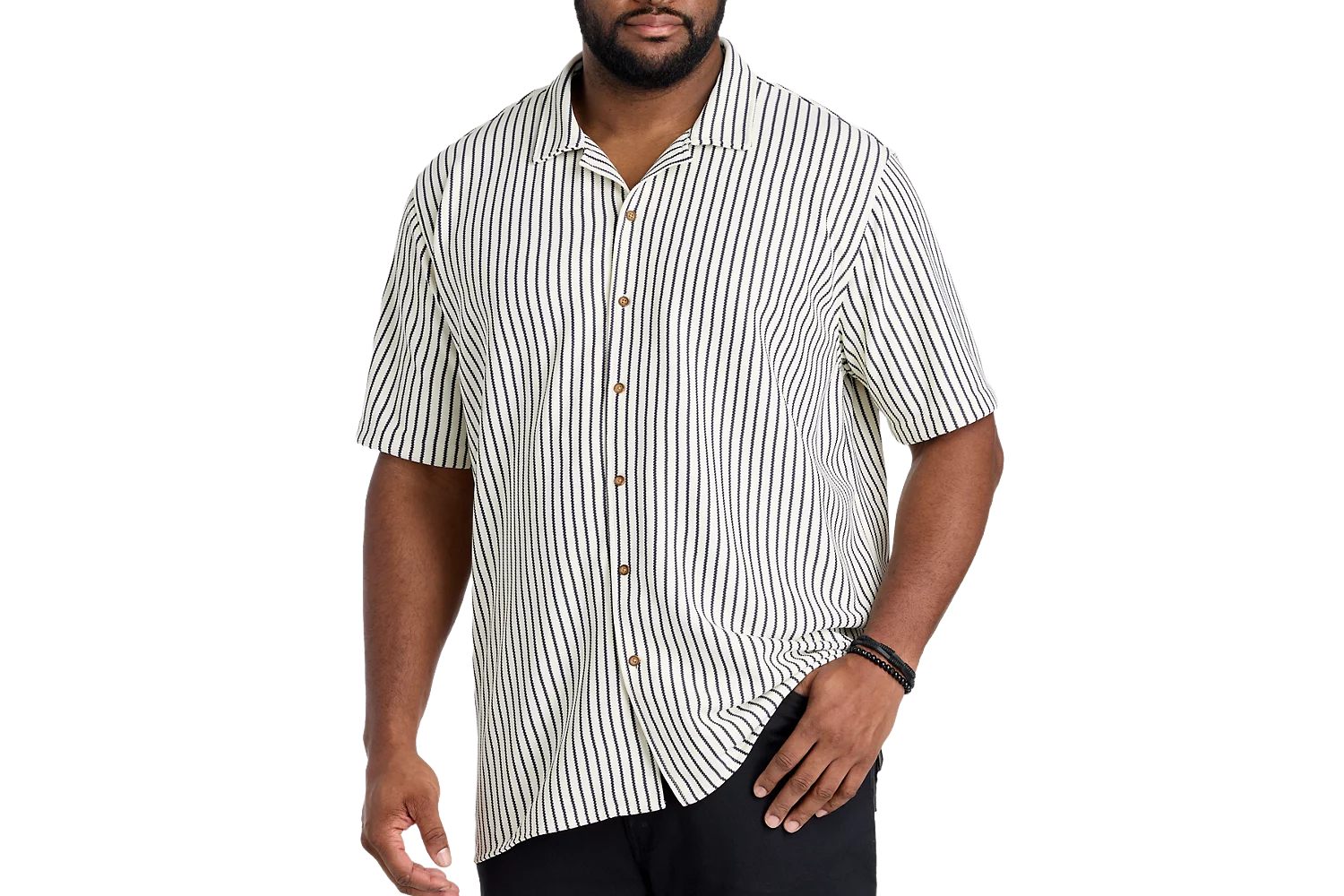 True Nation Striped Camp Shirt