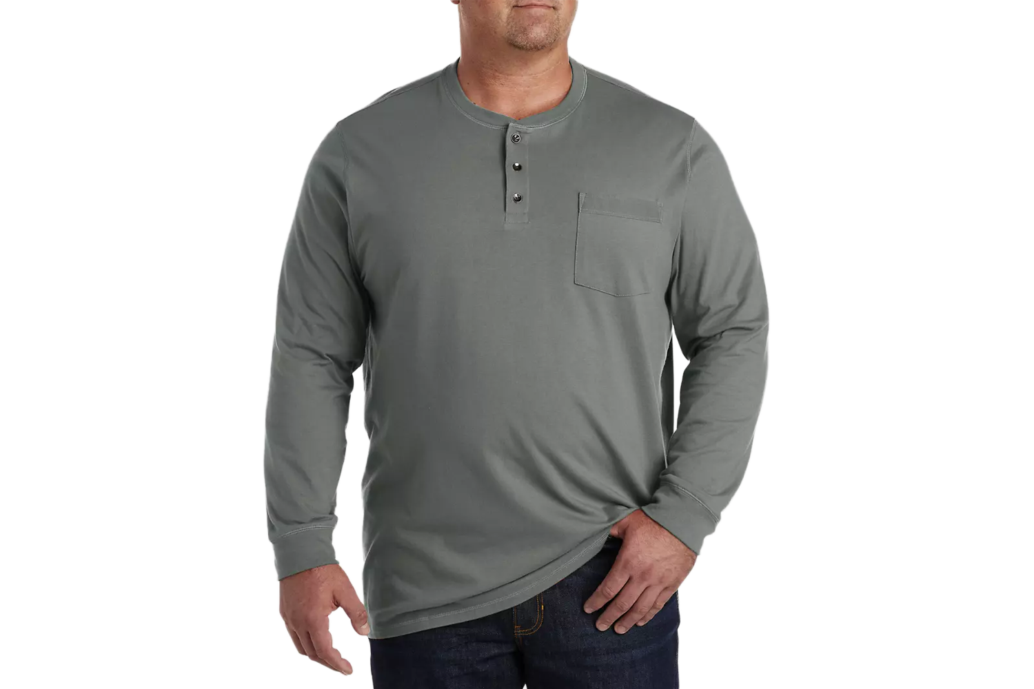Harbor Bay Long-Sleeve Jersey Henley Shirt