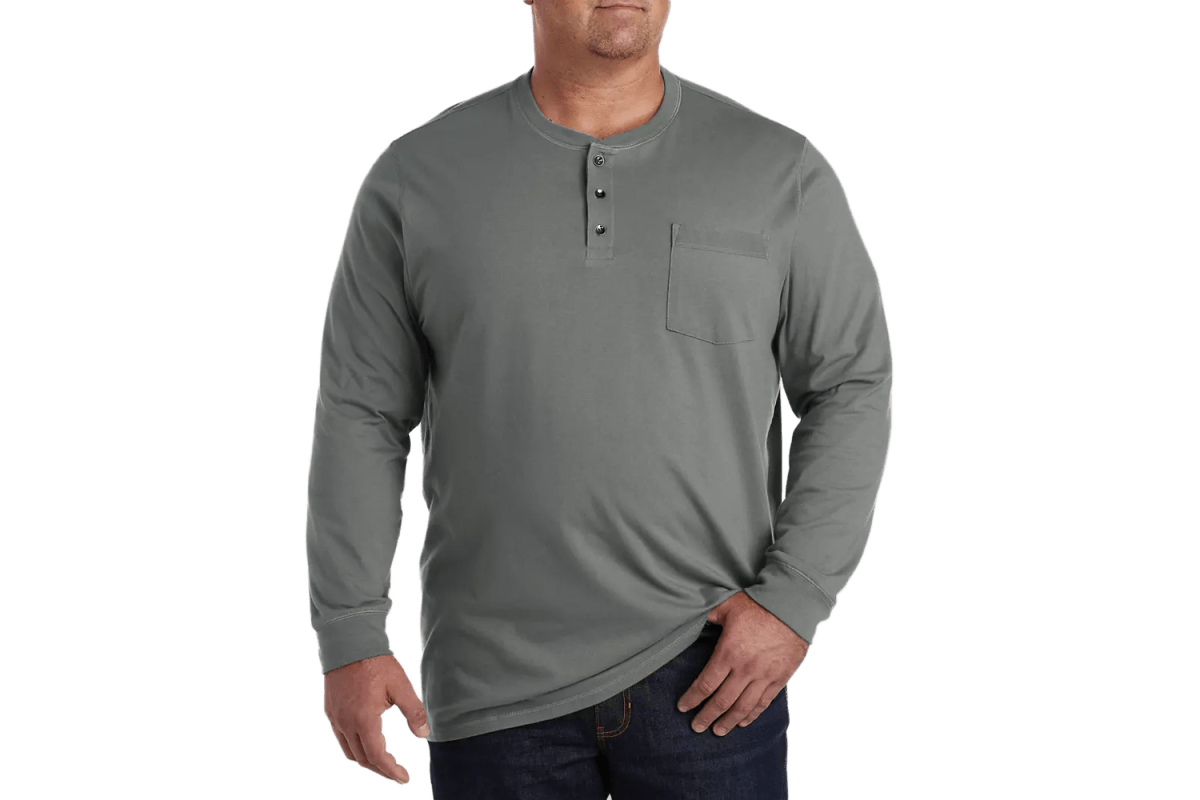 Harbor Bay Long-Sleeve Jersey Henley Shirt