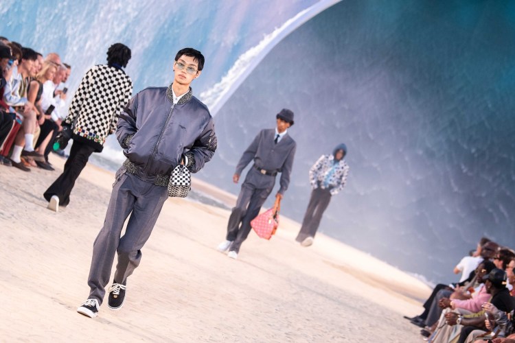 model walks the runway during the Louis Vuitton Menswear Spring/Summer 2027 fashion show