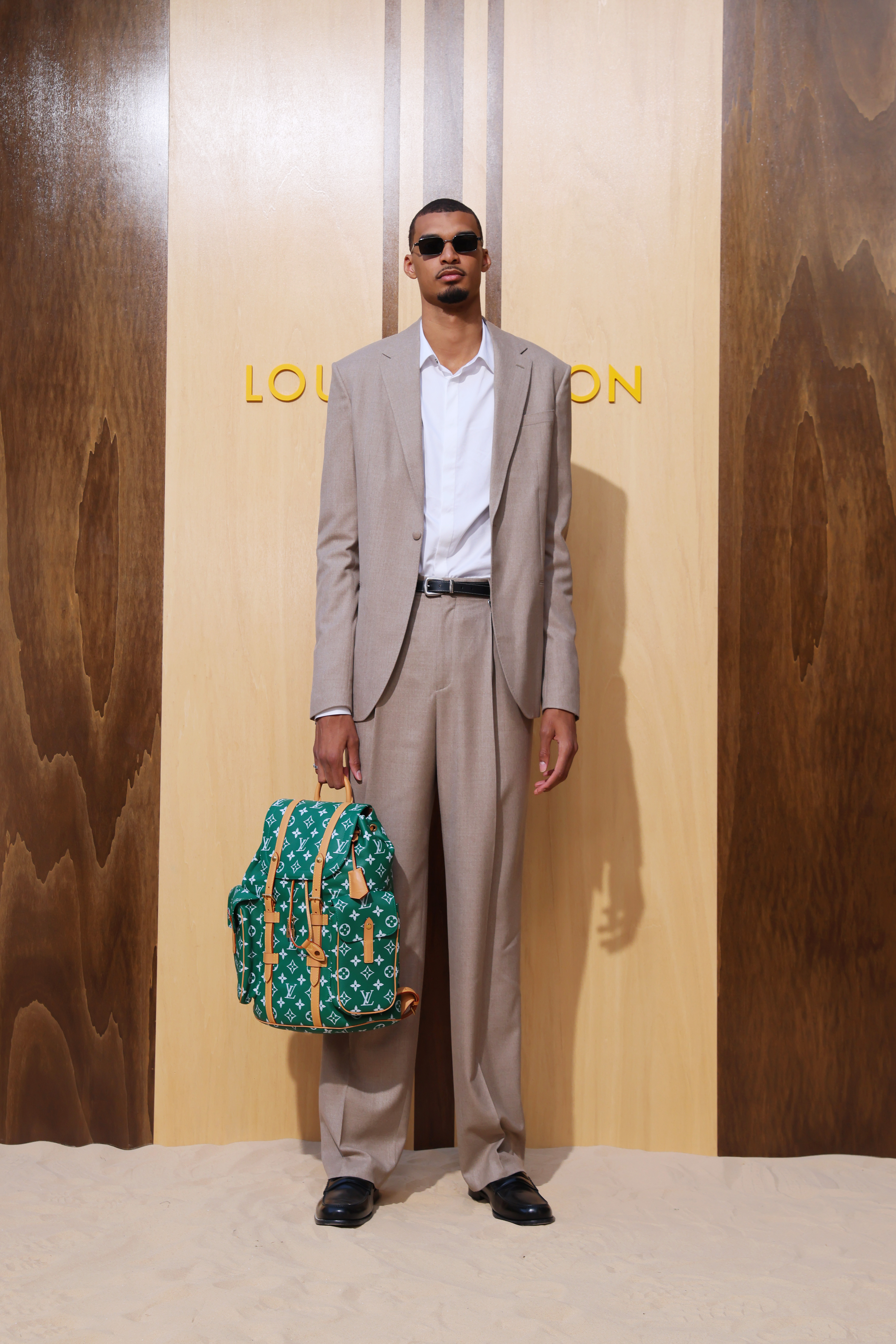 Victor Wembanyama at the Louis Vuitton Menswear Spring/Summer 2027 show