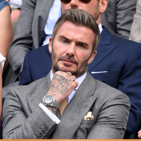 David Beckham watching a tennis match