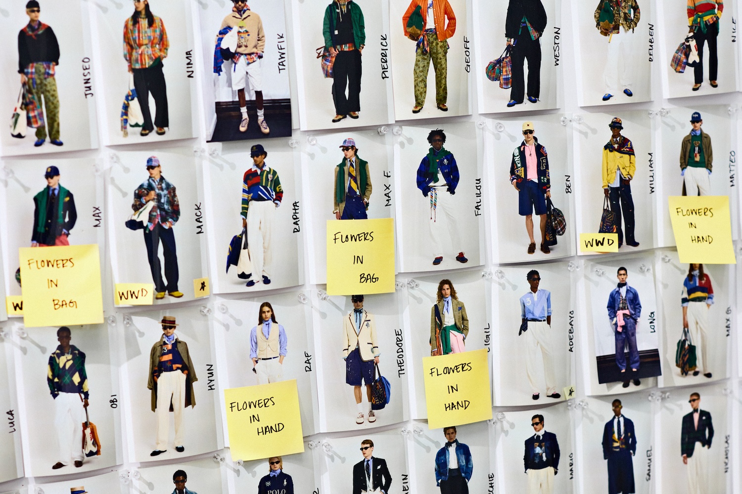 a photo board of looks from Ralph Lauren Spring 2027