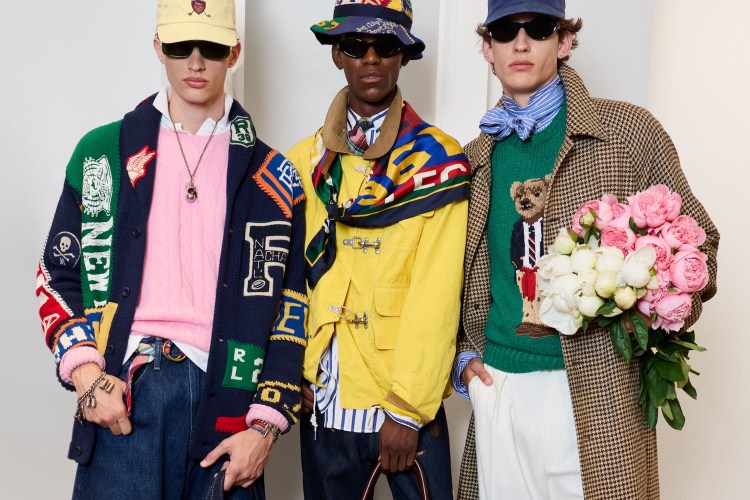 three models from Ralph Lauren's Spring 2027 collection