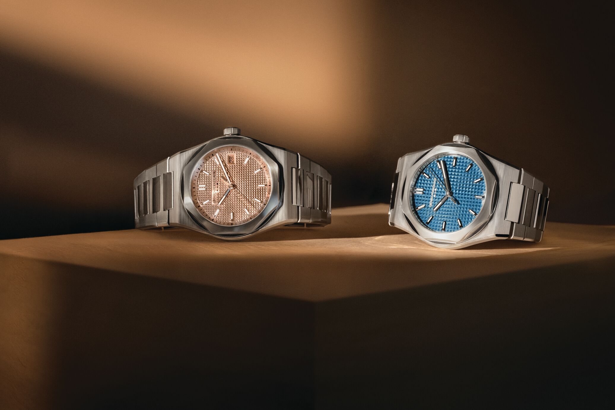 Two watches from the Girard-Perregaux Laureato Fifty collection