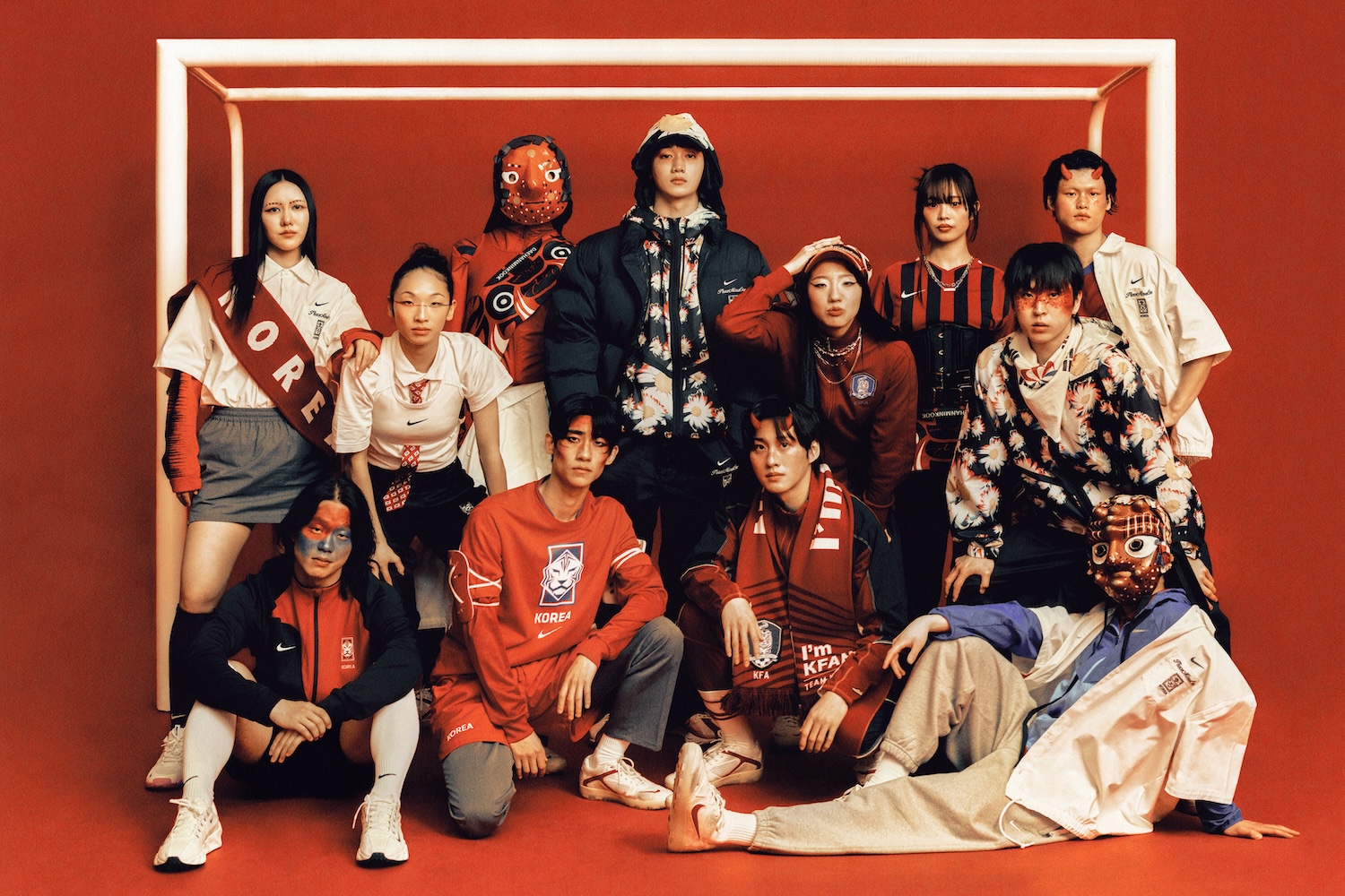 models in the Korea x PEACEMINUSONE collection
