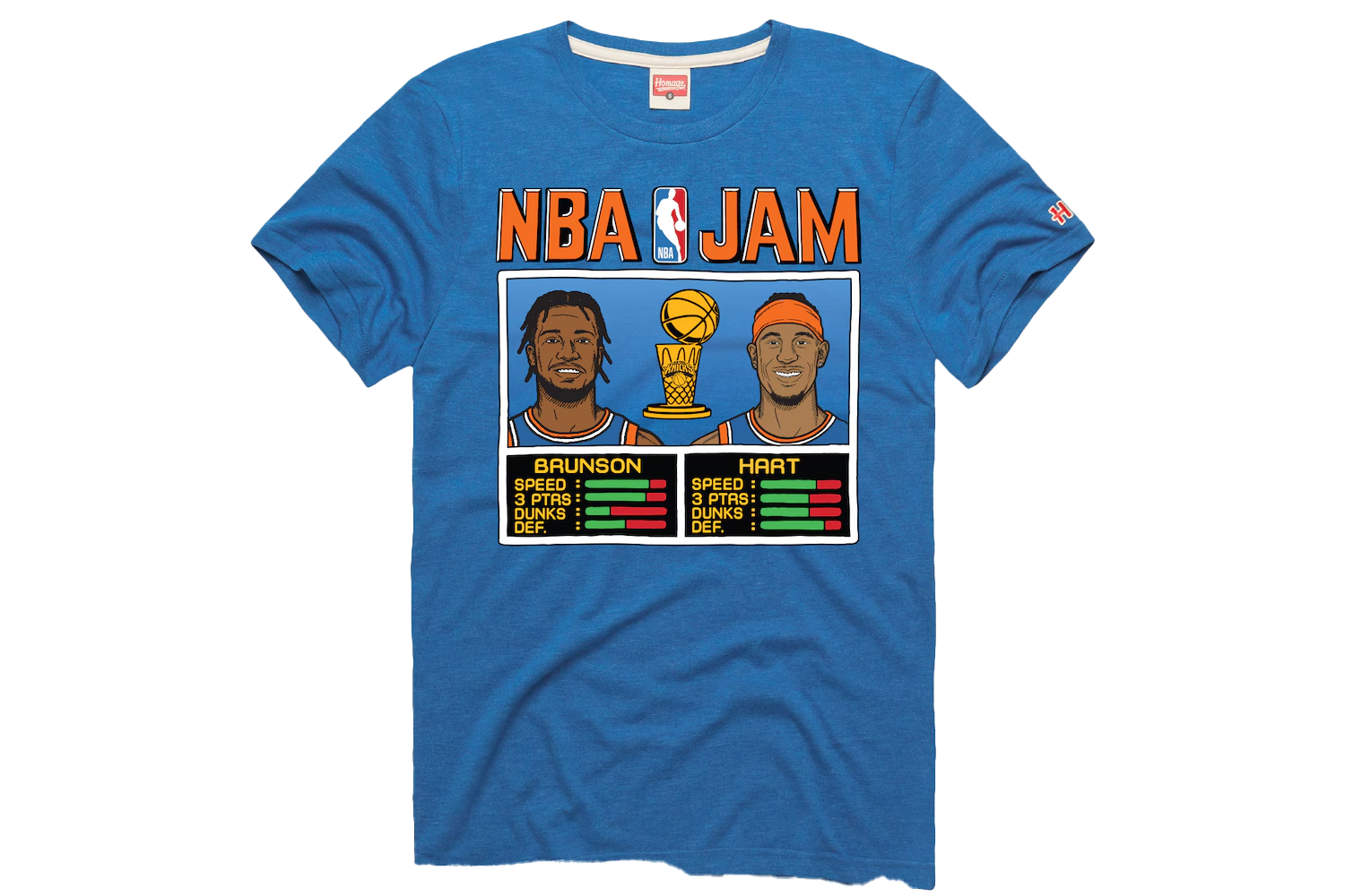 Fanatics Josh Hart & Jalen Brunson New York Knicks 2026 NBA Finals Champions Jam T-Shirt