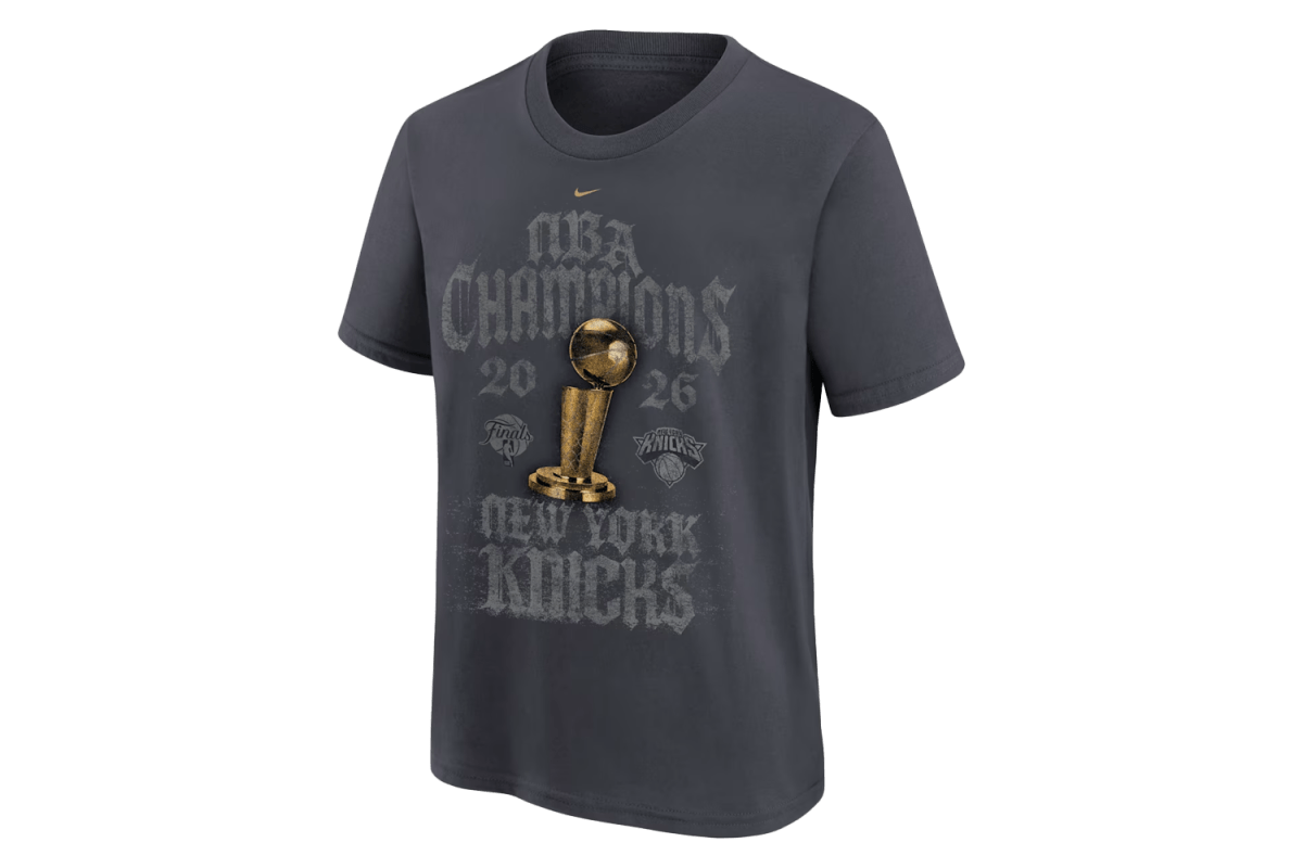 New York Knicks 2026 NBA Champions Nike NBA Locker Room T-Shirt