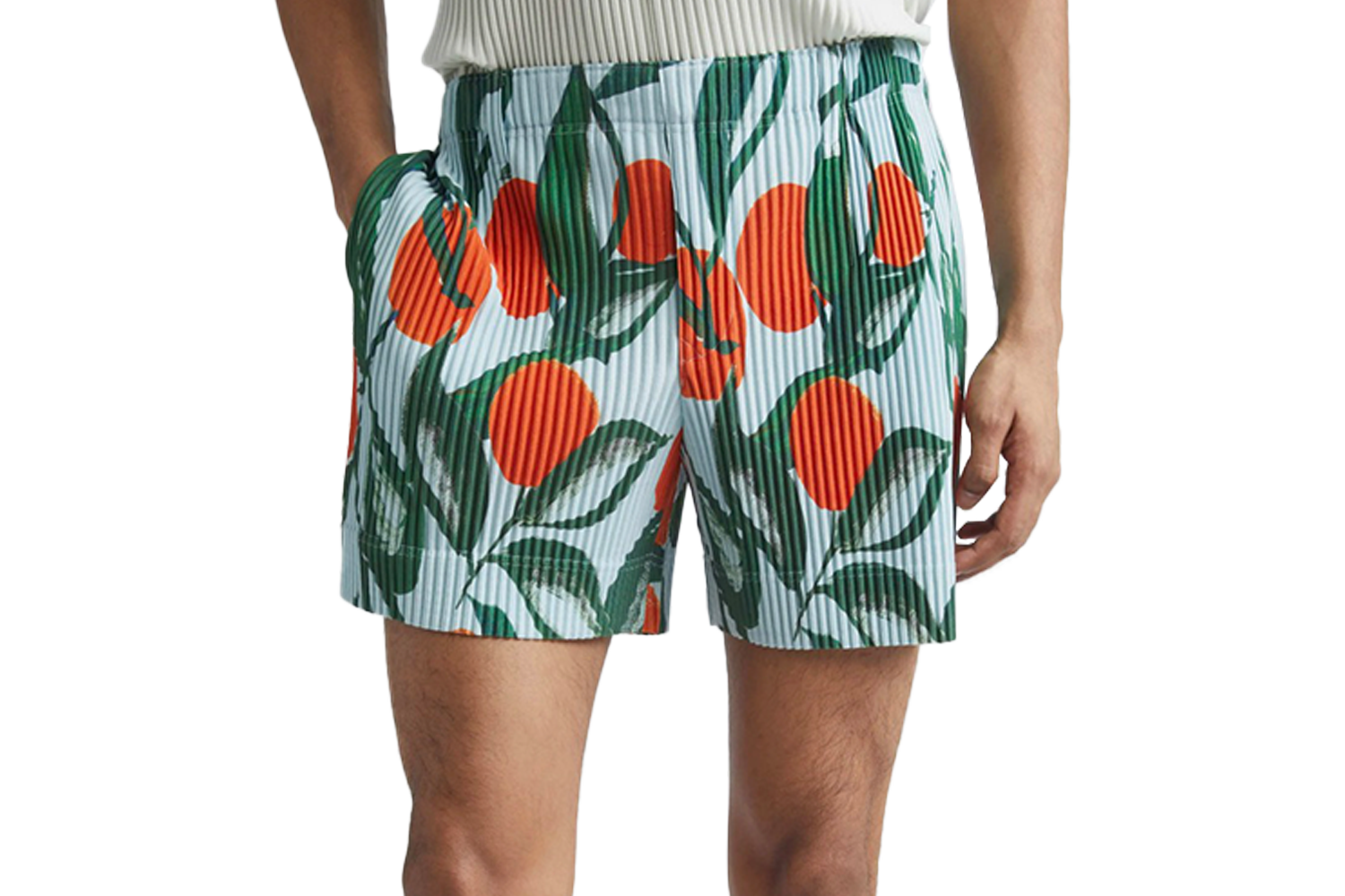 Homme Plissé Issey Miyake Pleated Print Shorts