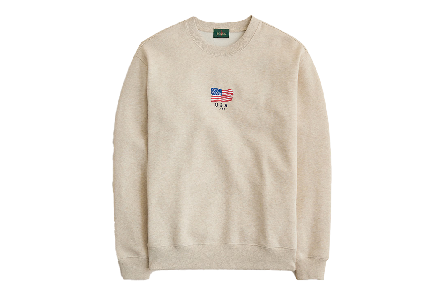 J.Crew ’83 Fleece Flag Embroidery Sweatshirt