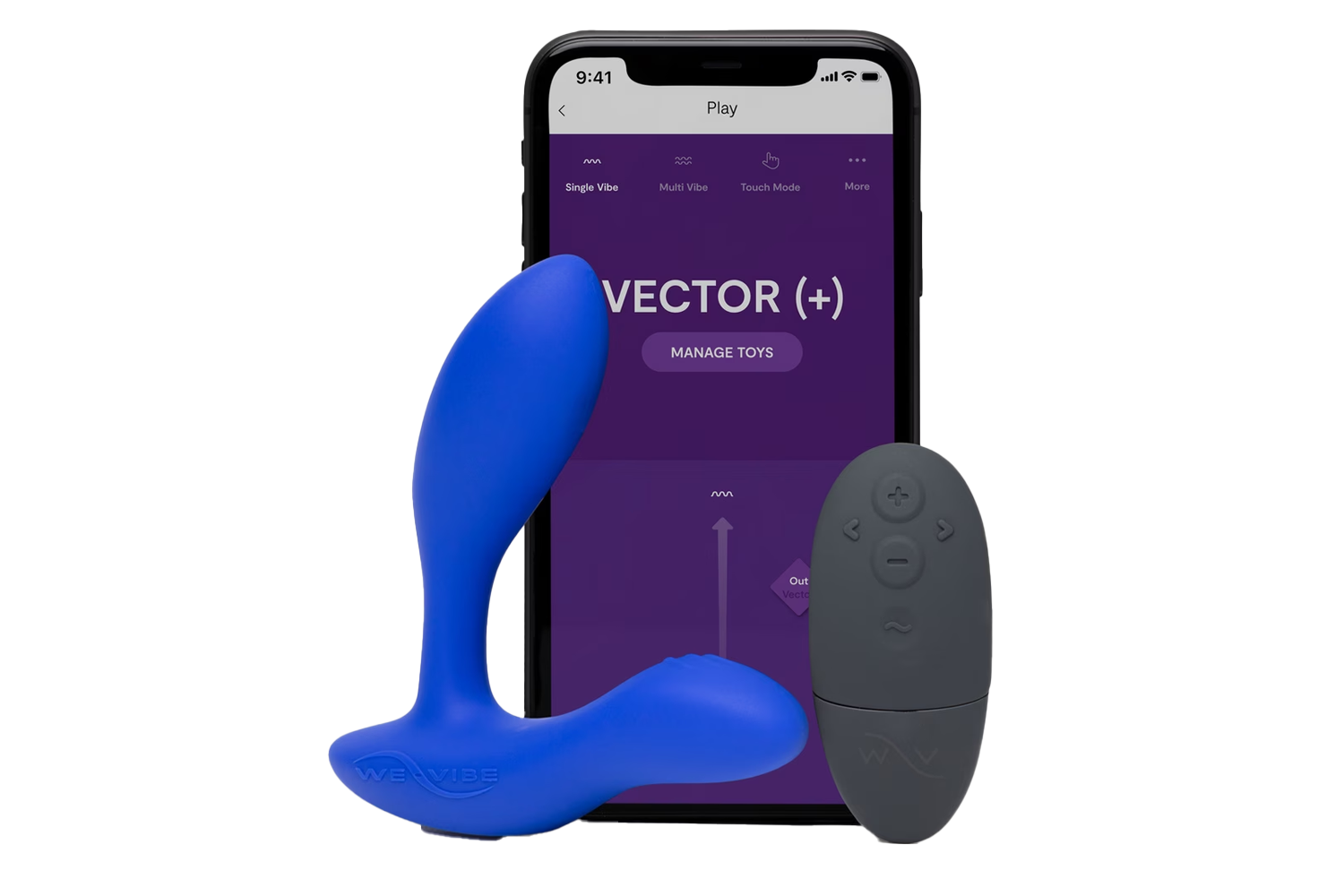 We-Vibe Vector+ Royal Blue App and Remote-Controlled Rechargeable Prostate Massager
