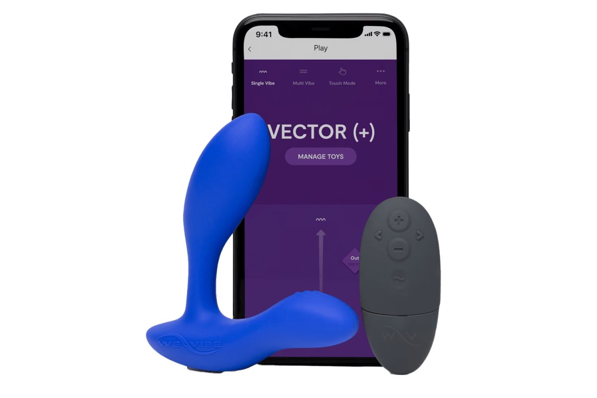 We-Vibe Vector+ Royal Blue App and Remote-Controlled Rechargeable Prostate Massager