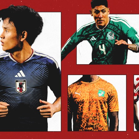 a collage of World Cup 2026 kits
