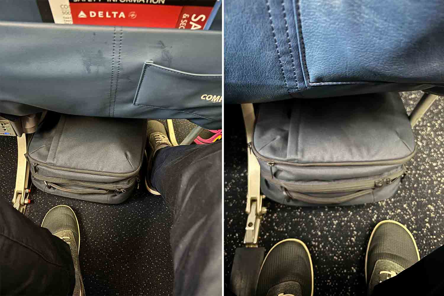 foot space using the Halfday Convertible Cabin Bag