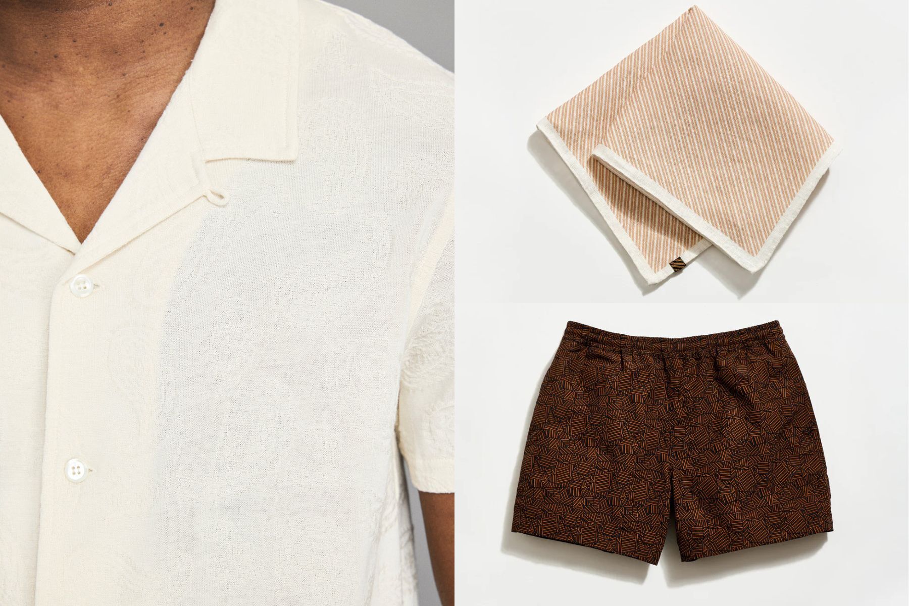 A collage of Billy Reid summer styles