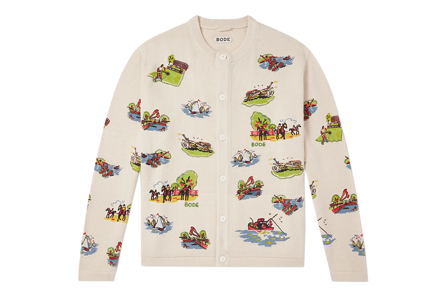 Bode Cotton-Blend Camp Cardigan