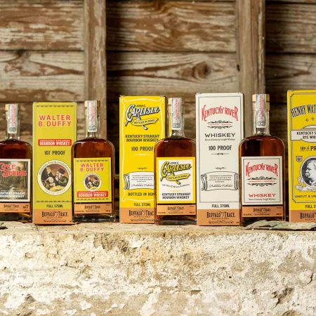 The five bottles in the Buffalo Trace Prohibition Collection #3