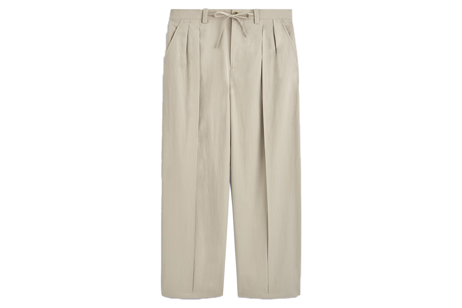 COS Cotton Relaxed Wide-Leg Drawstring Pants