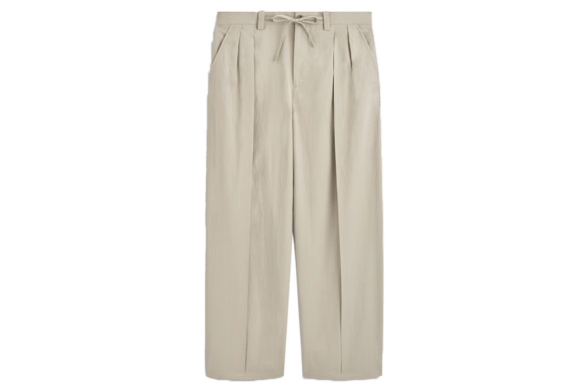 COS Cotton Relaxed Wide-Leg Drawstring Pants
