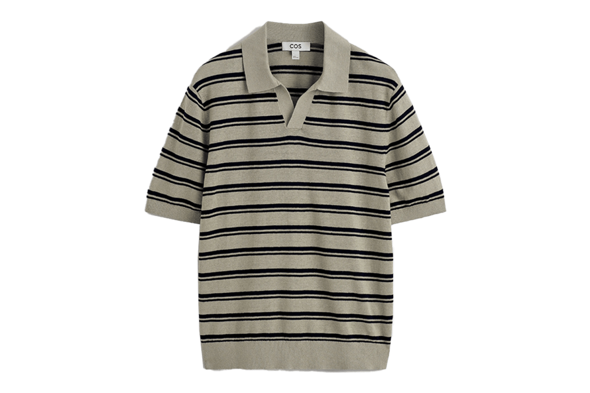 COS Knitted Linen Polo Shirt