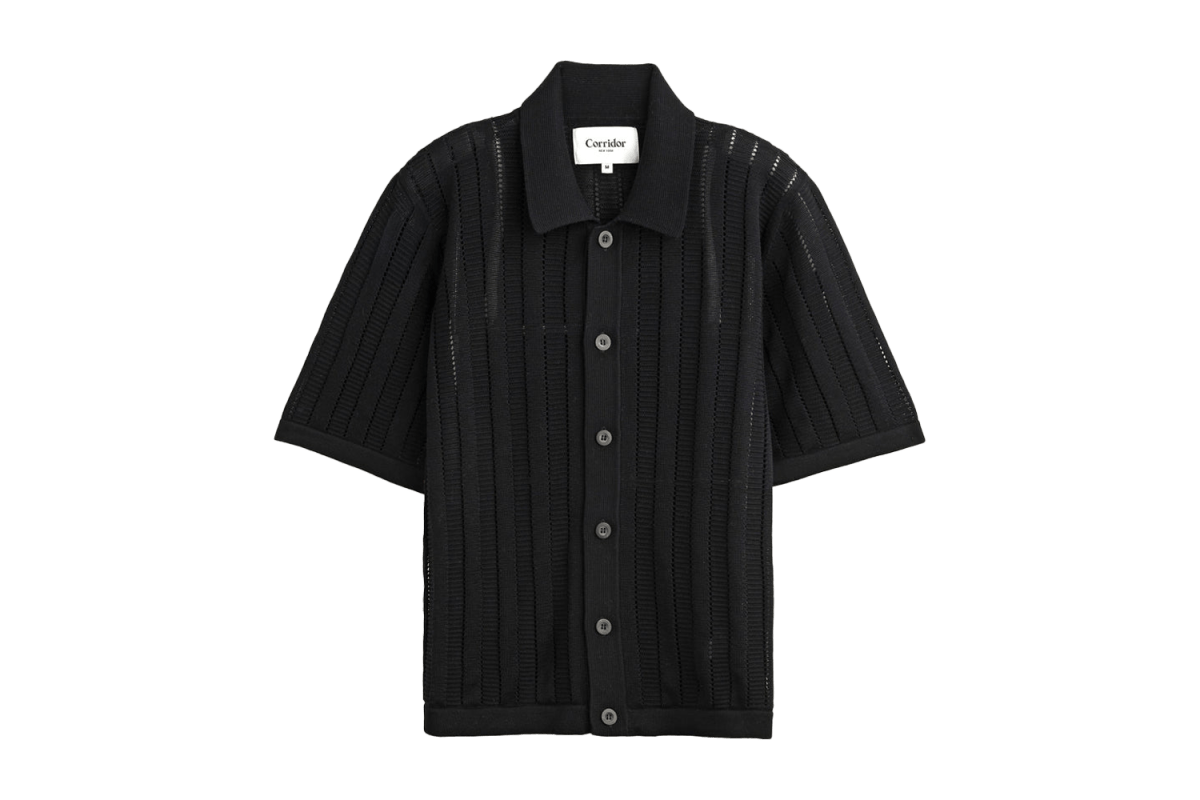 Corridor Pointelle Stripe Buttondown