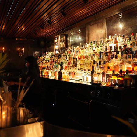 Interior of Death & Co. bar in NYC before opening