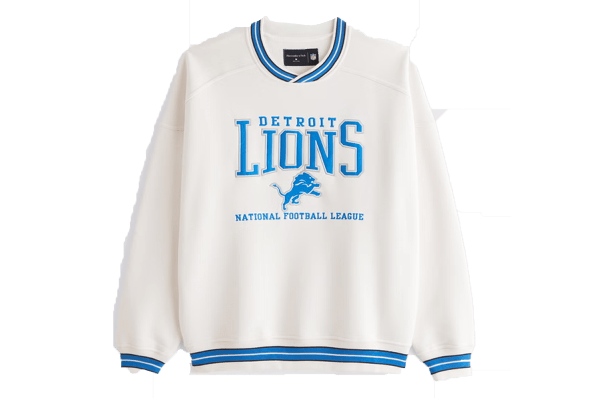 Abercrombie Detroit Lions Graphic Crew Sweatshirt