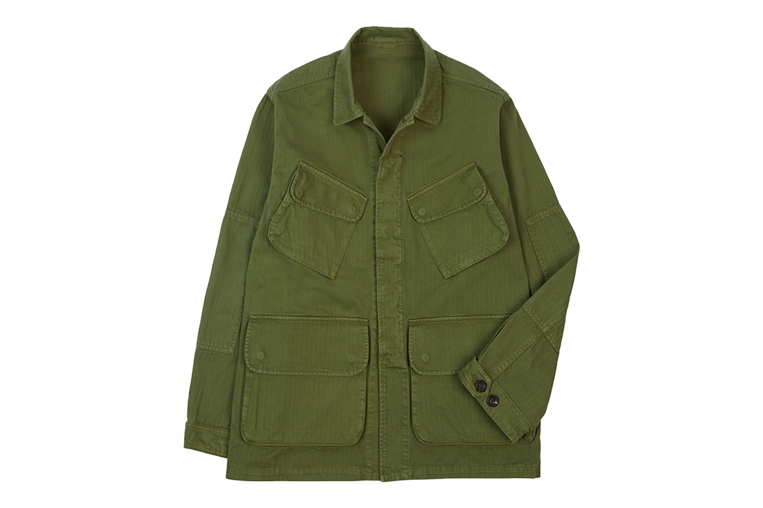 Drake’s Herringbone Cotton Jungle Jacket