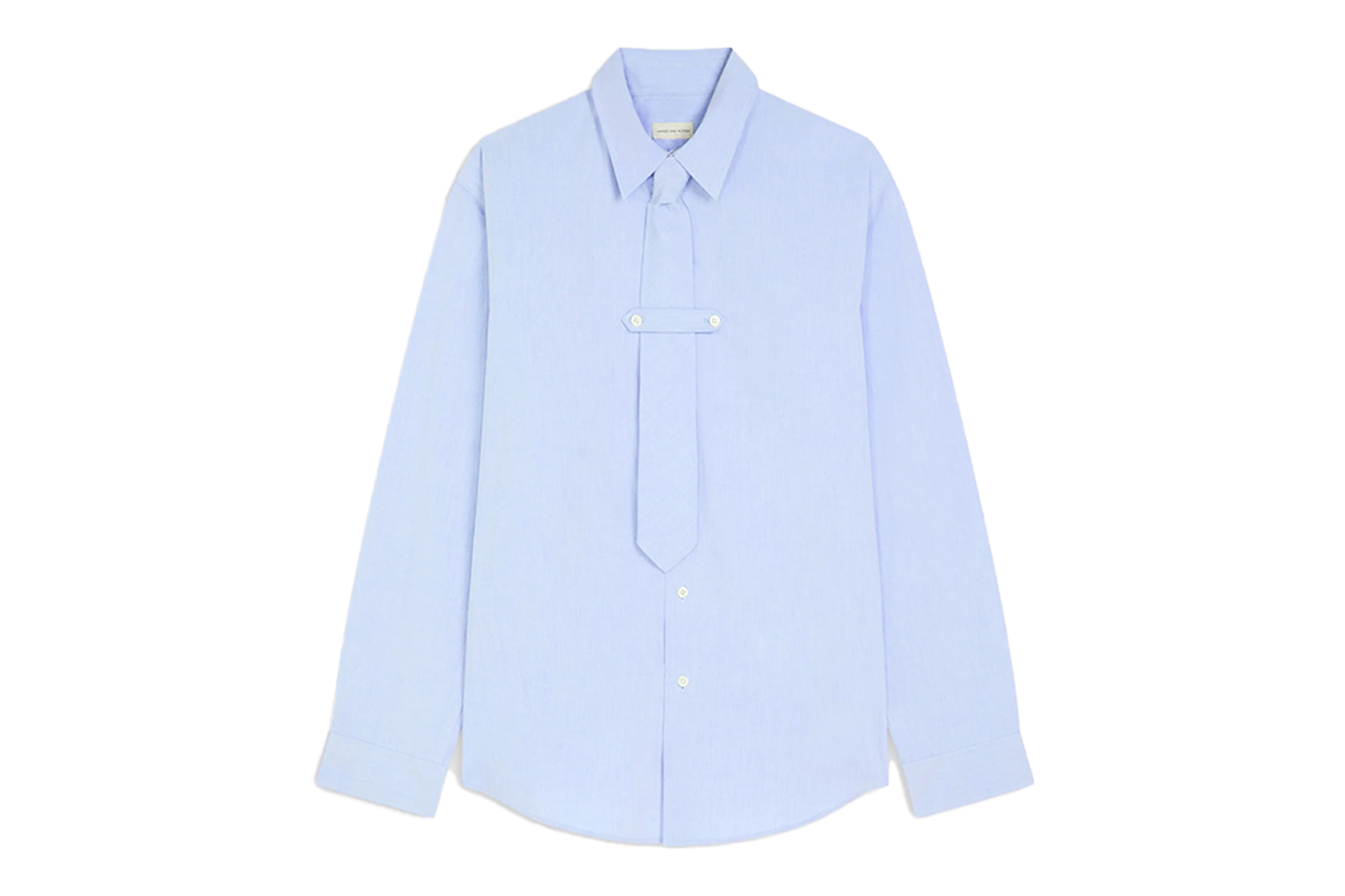 Dries Van Noten Classic Cotton Poplin Tie Shirt