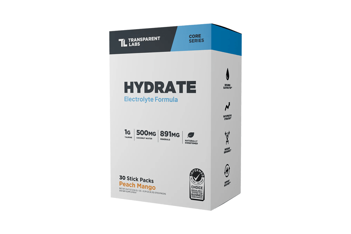 Transparent Labs Hydrate Electrolyte Stick Packs