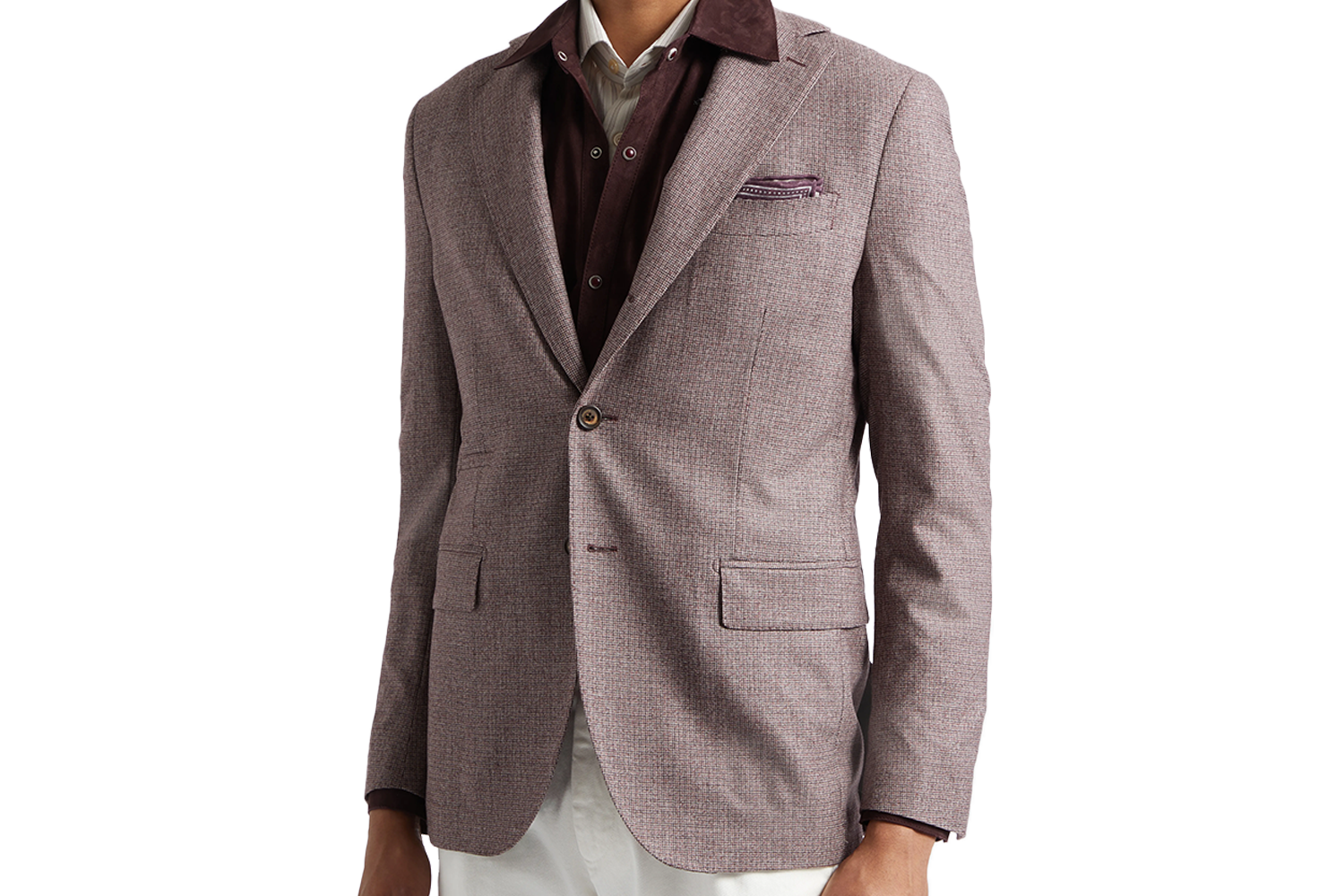 Eleventy Microhoundstooth Wool-Blend Sport Coat