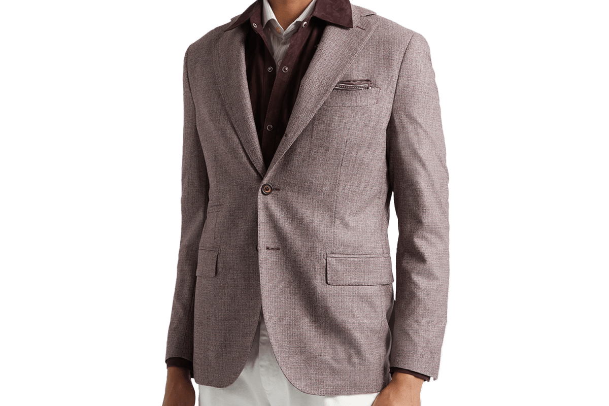 Eleventy Microhoundstooth Wool-Blend Sport Coat