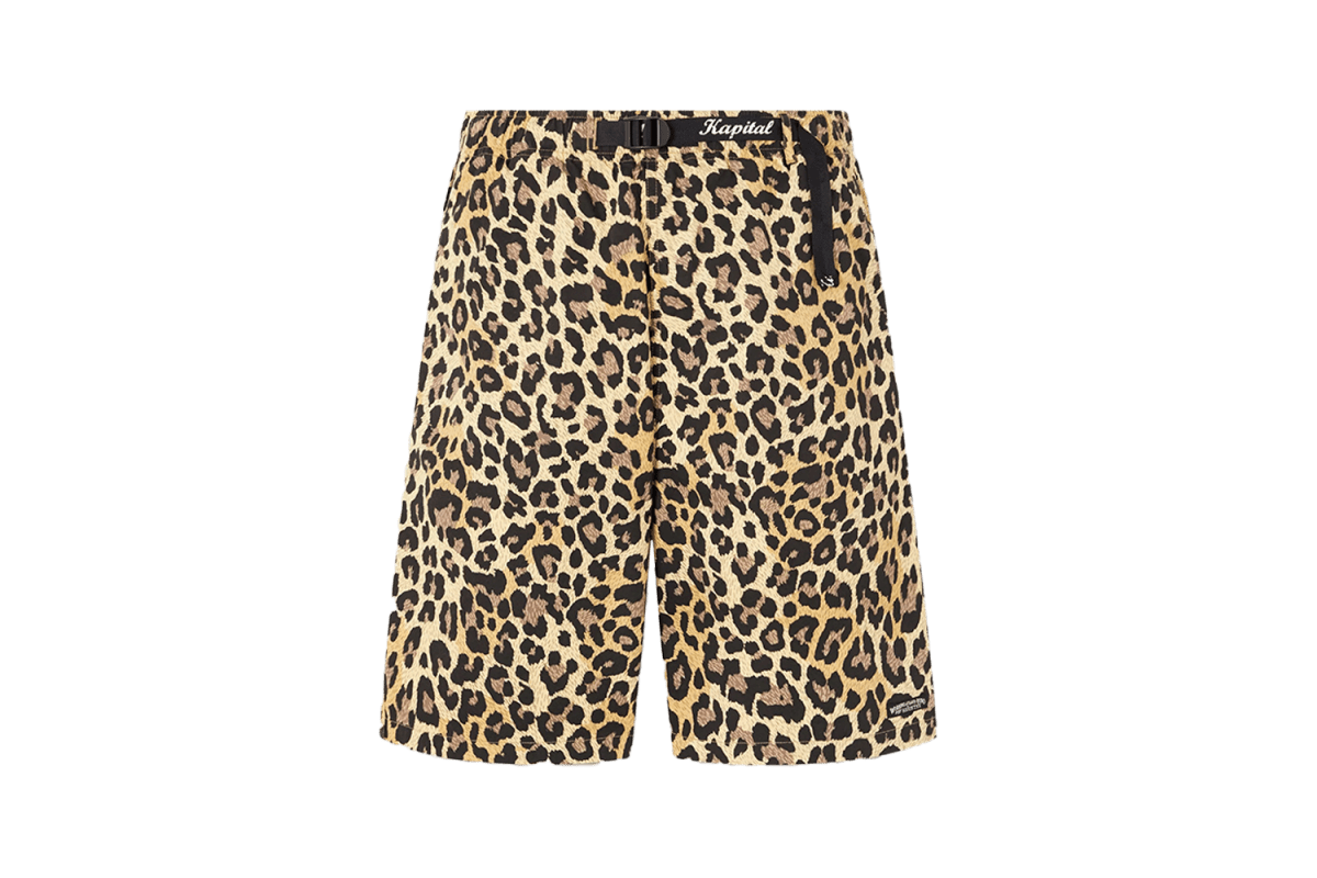 Kapital Wide-Leg Leopard Shorts