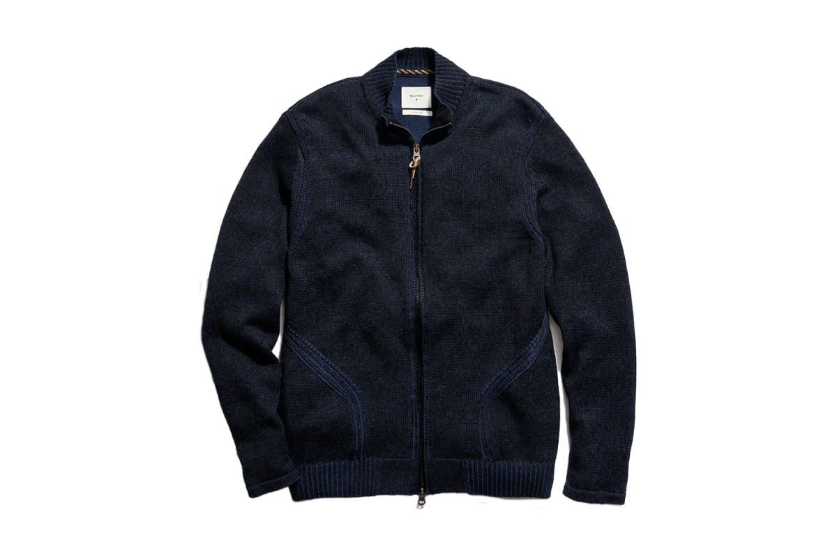 Billy Reid Linen Sweater Track Jacket