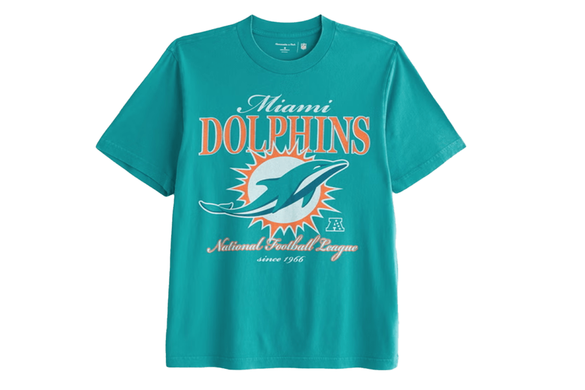Abercrombie Miami Dolphins Vintage-Inspired Graphic Tee